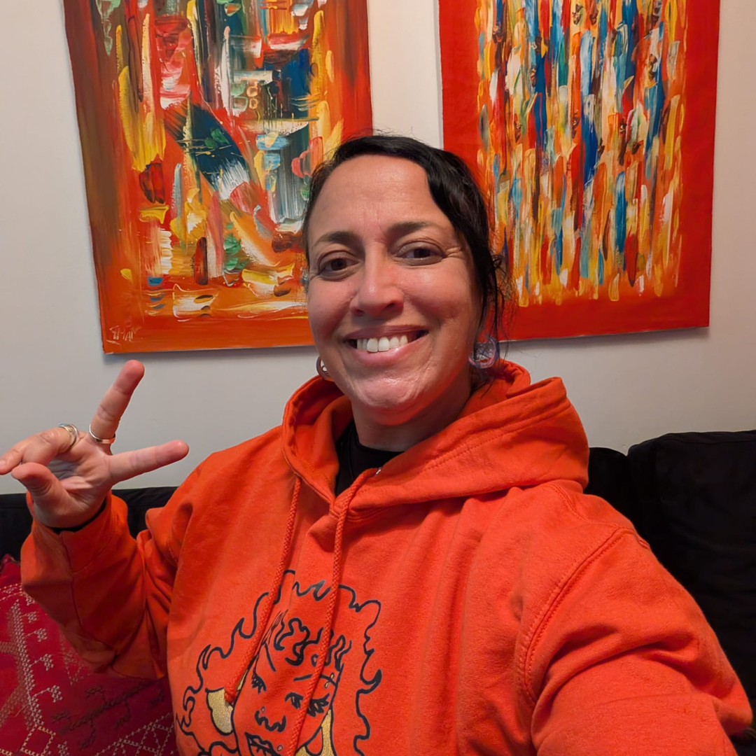 Jasmine Kahlia - Unisex Orange Hoody [Modelled by Apparan]