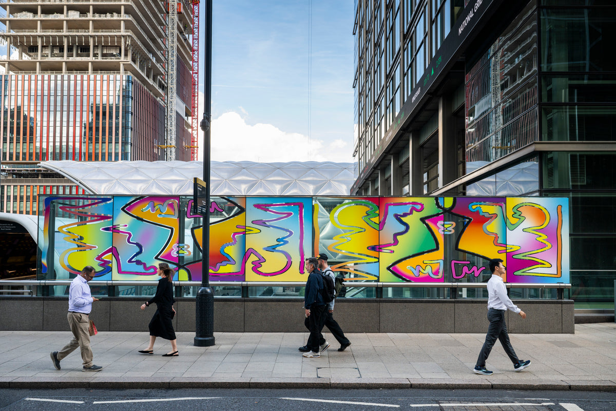 Folkloriq by Jasmine Kahlia, 2026. Commissioned by Canary Wharf Group.